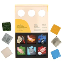 HOPTOYS Stimulation Sensorielle<6 Carres Tactiles