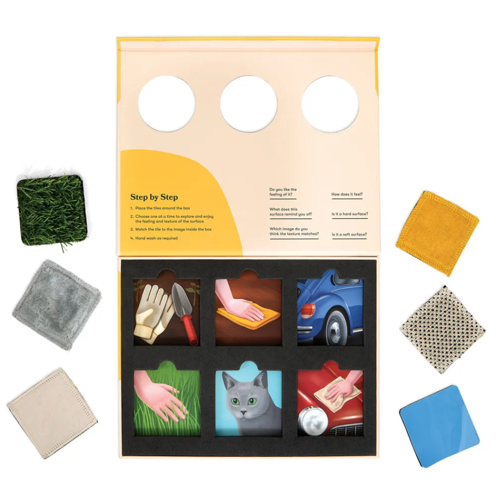 HOPTOYS Stimulation Sensorielle<6 Carres Tactiles
