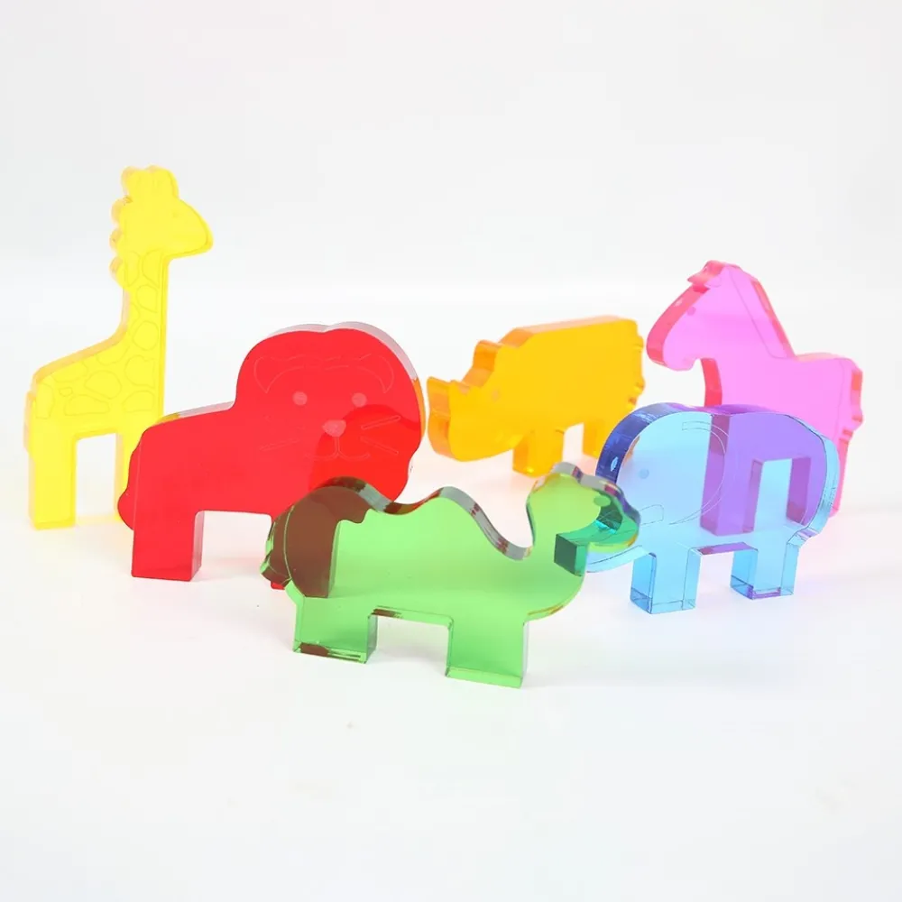 HOPTOYS Matériel Montessori & Reggio*Animaux Sauvages En Acrylique Par 6