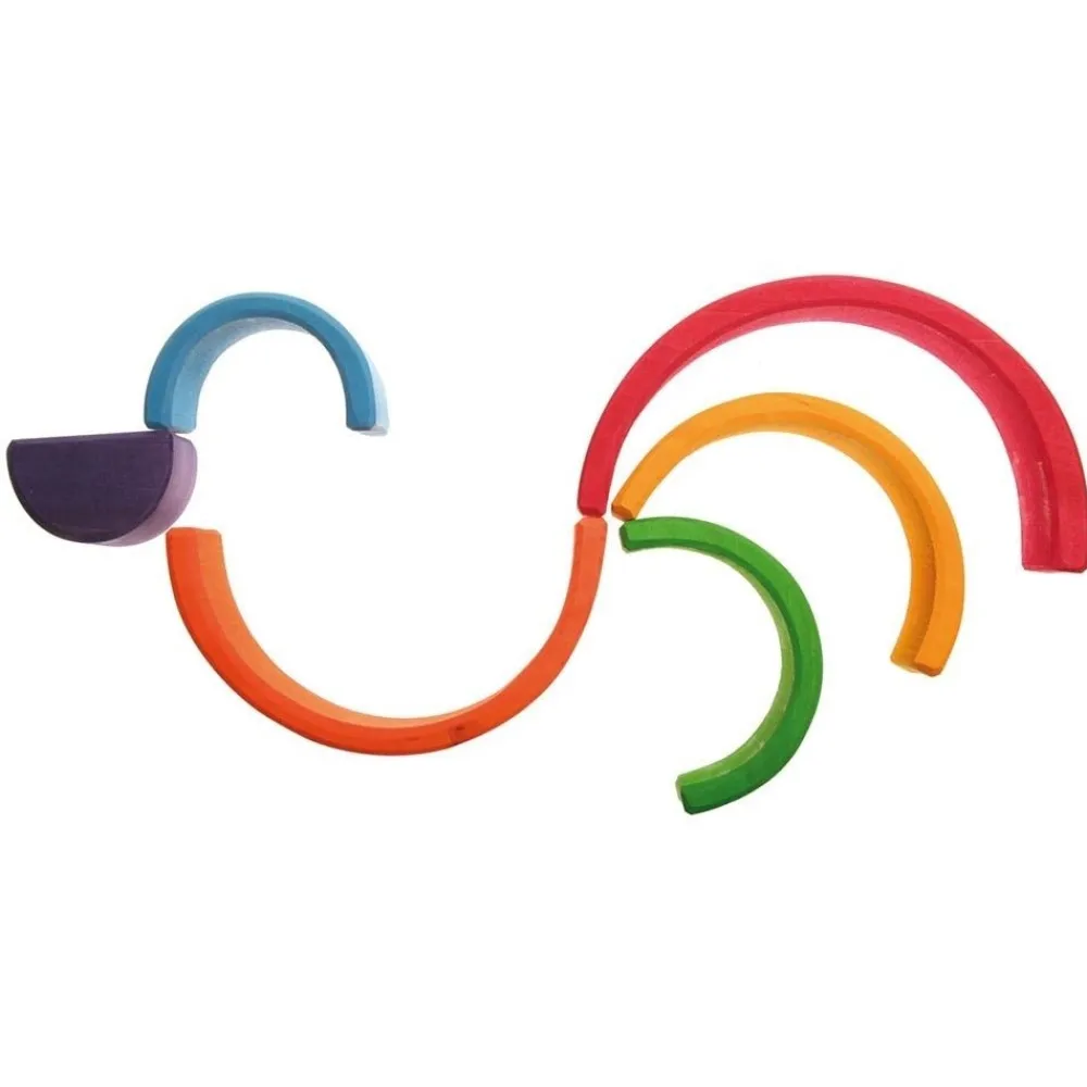 HOPTOYS Stimulation Precoce*Arc-En-Ciel En Bois Multicolore