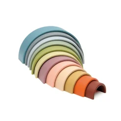 HOPTOYS Intervention Precoce*Arc-En-Ciel En Silicone Naturel X 12