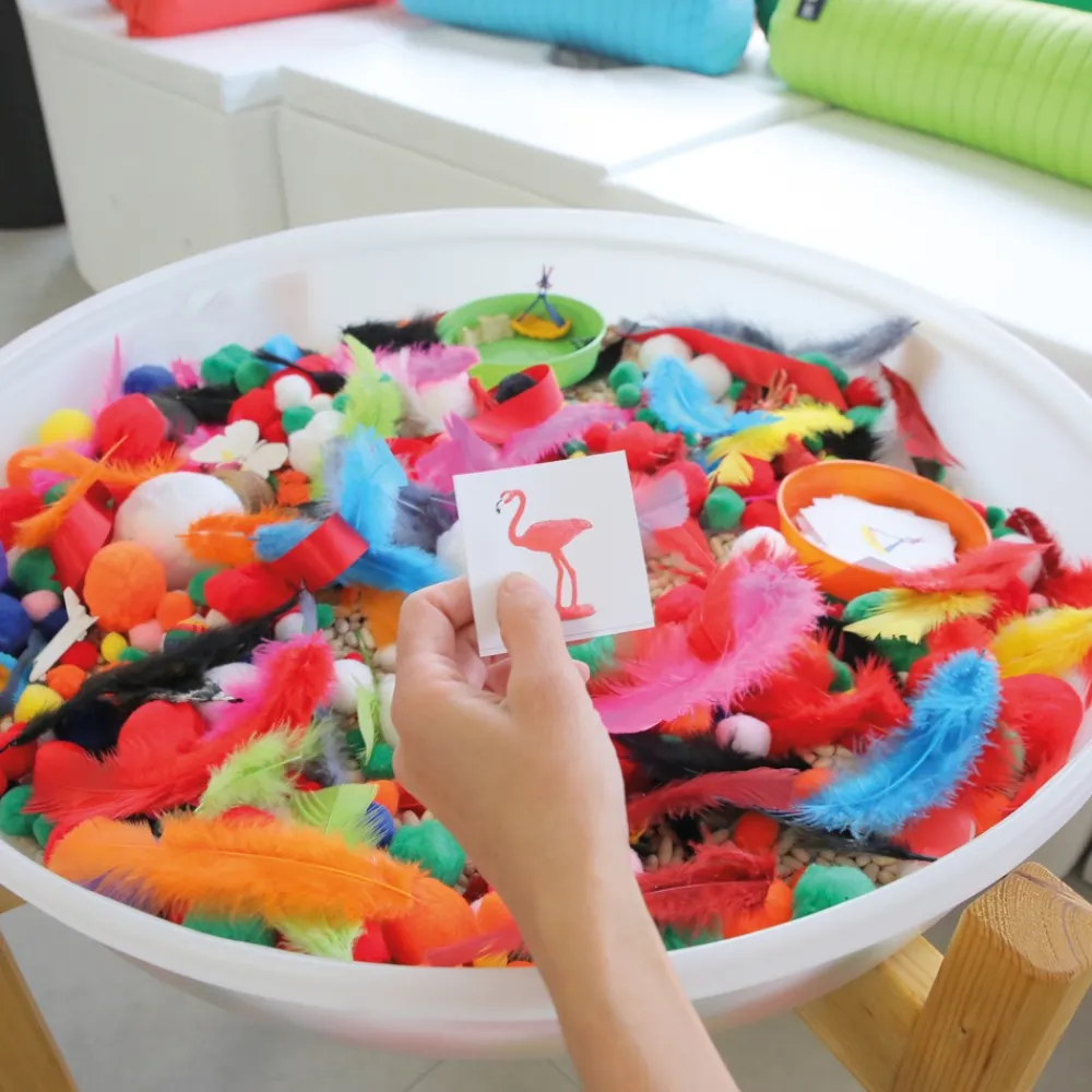 HOPTOYS Jeux Éducatifs Sensoriels*Bac D'Exploration Rond
