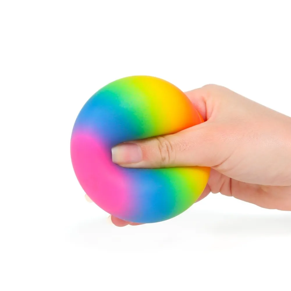 HOPTOYS Fidgets*Balle A Triturer - Arc-En-Ciel