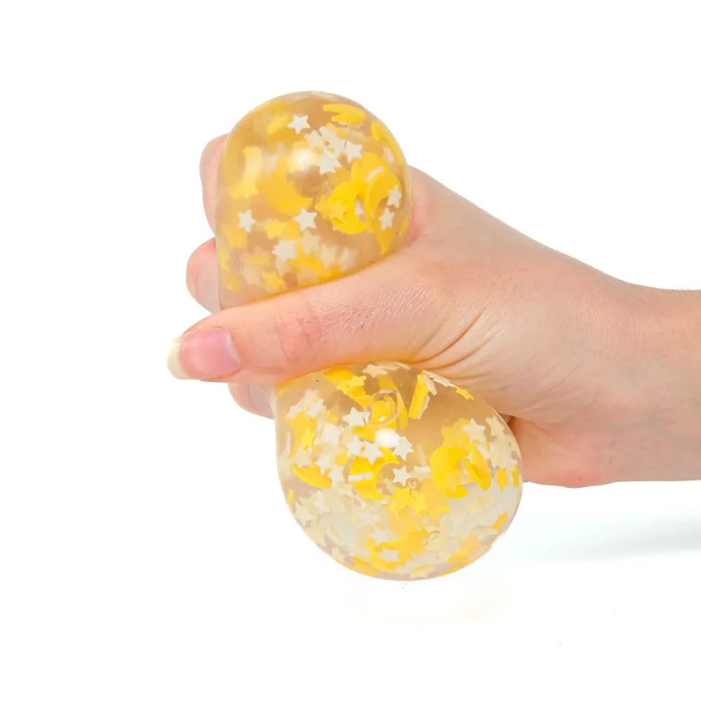 HOPTOYS Fidgets*Balle A Triturer - Lunes Et Etoiles Phosphorescentes