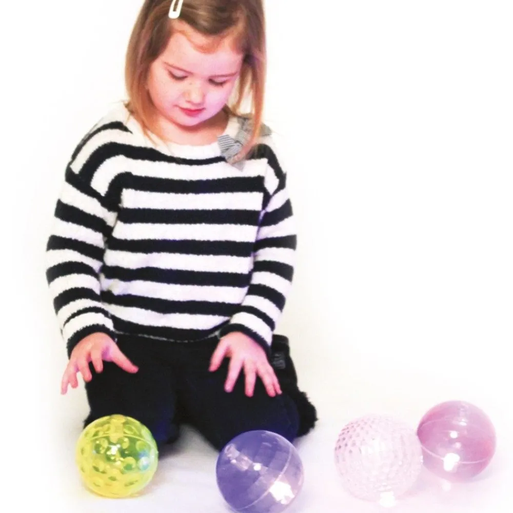 HOPTOYS Stimulation Sensorielle*Balles Lumineuses Rebondissantes Par 4
