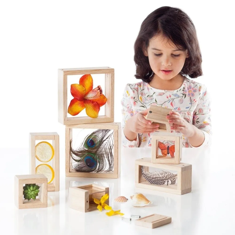 HOPTOYS Jeux Éducatifs Sensoriels*Blocs A Tresors Transparents