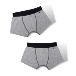HOPTOYS Vêtements Besoins Spécifiques*Boxers Homme Ultra Doux Gris - Lot De 2