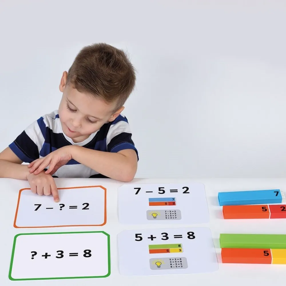 HOPTOYS Raisonnement Logico-Mathematique<Cartes D'Activites Batonnets De Comptage