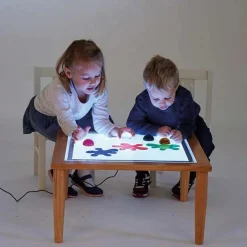 HOPTOYS Eveil & Experimentation Sensoriels<Console Bois Avec Table Lumineuse