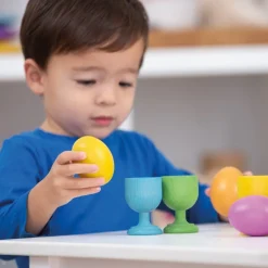 HOPTOYS Jeux Éducatifs Sensoriels*Coquetiers En Bois Arc-En-Ciel X 7