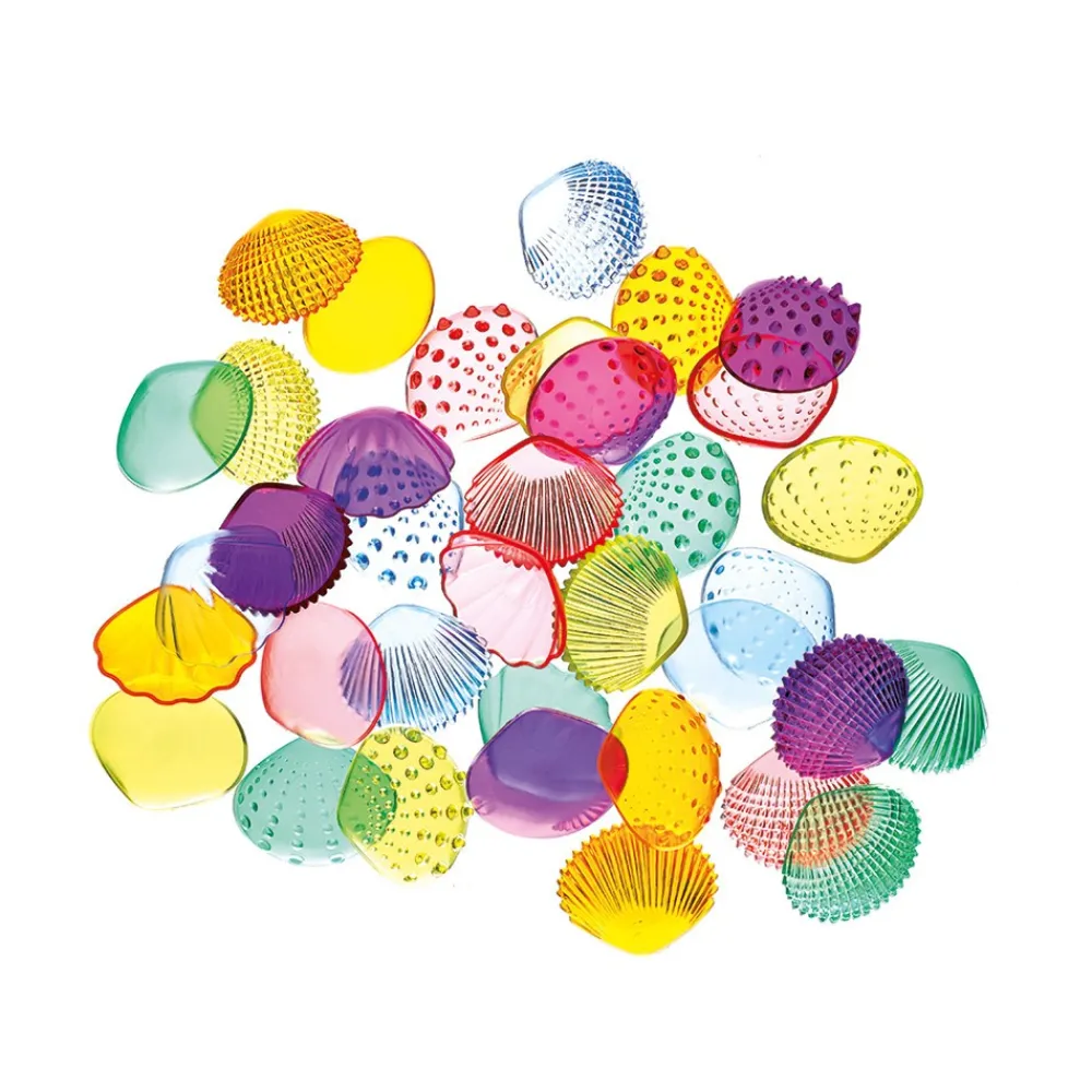 HOPTOYS Intervention Precoce*Coquillages Multicolores Tactiles Par 108