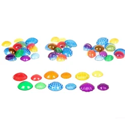 HOPTOYS Intervention Precoce*Coquillages Multicolores Tactiles Par 108