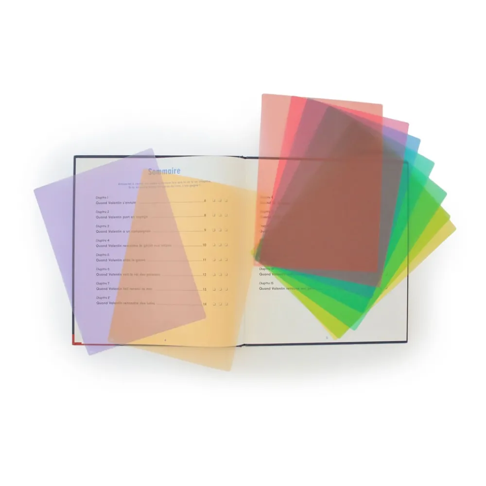 HOPTOYS Lecture<Couvre-Feuilles Transparents Colores X 10