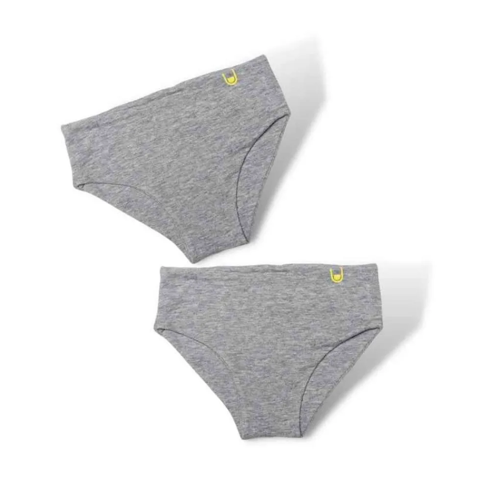 HOPTOYS Vêtements Besoins Spécifiques*Culottes Femme Ultra Doux Gris - Lot De 2