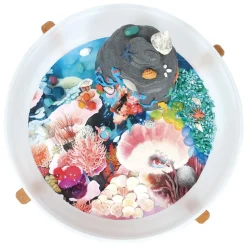 HOPTOYS Jeux D'Imagination*Decor Riviere De Corail Pour Bac D'Exploration Rond
