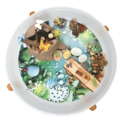 HOPTOYS Jeux D'Imagination*Decor Sous-Bois Pour Bac D'Exploration Rond