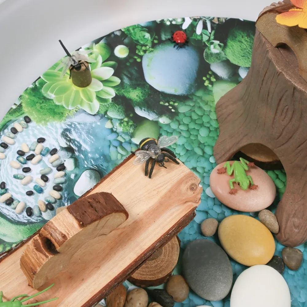 HOPTOYS Jeux D'Imagination*Decor Sous-Bois Pour Bac D'Exploration Rond