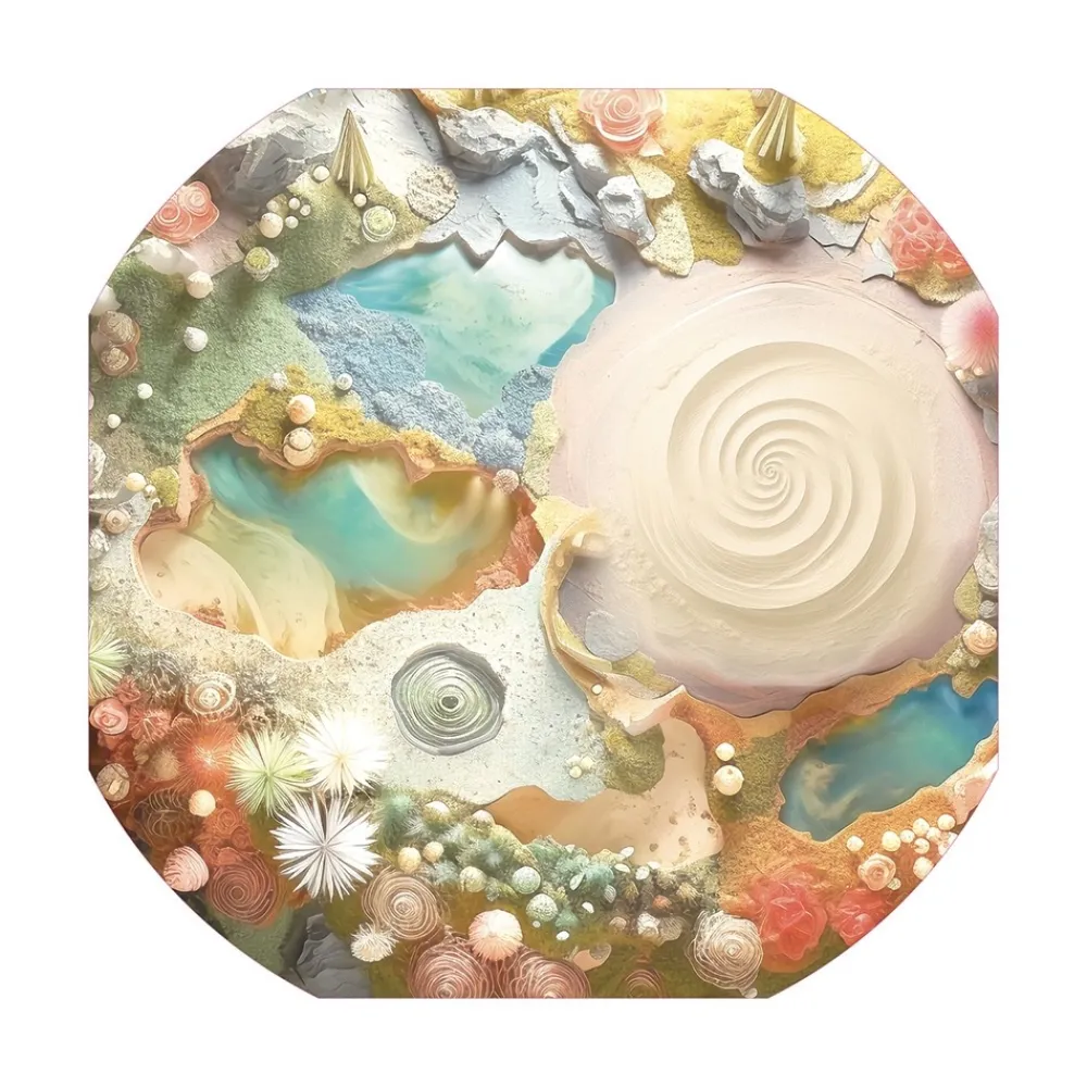 HOPTOYS Jeux D'Imagination*Decor Terre Inconnue Pour Bac D'Exploration