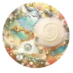 HOPTOYS Jeux D'Imagination*Decor Terre Inconnue Pour Bac D'Exploration Rond