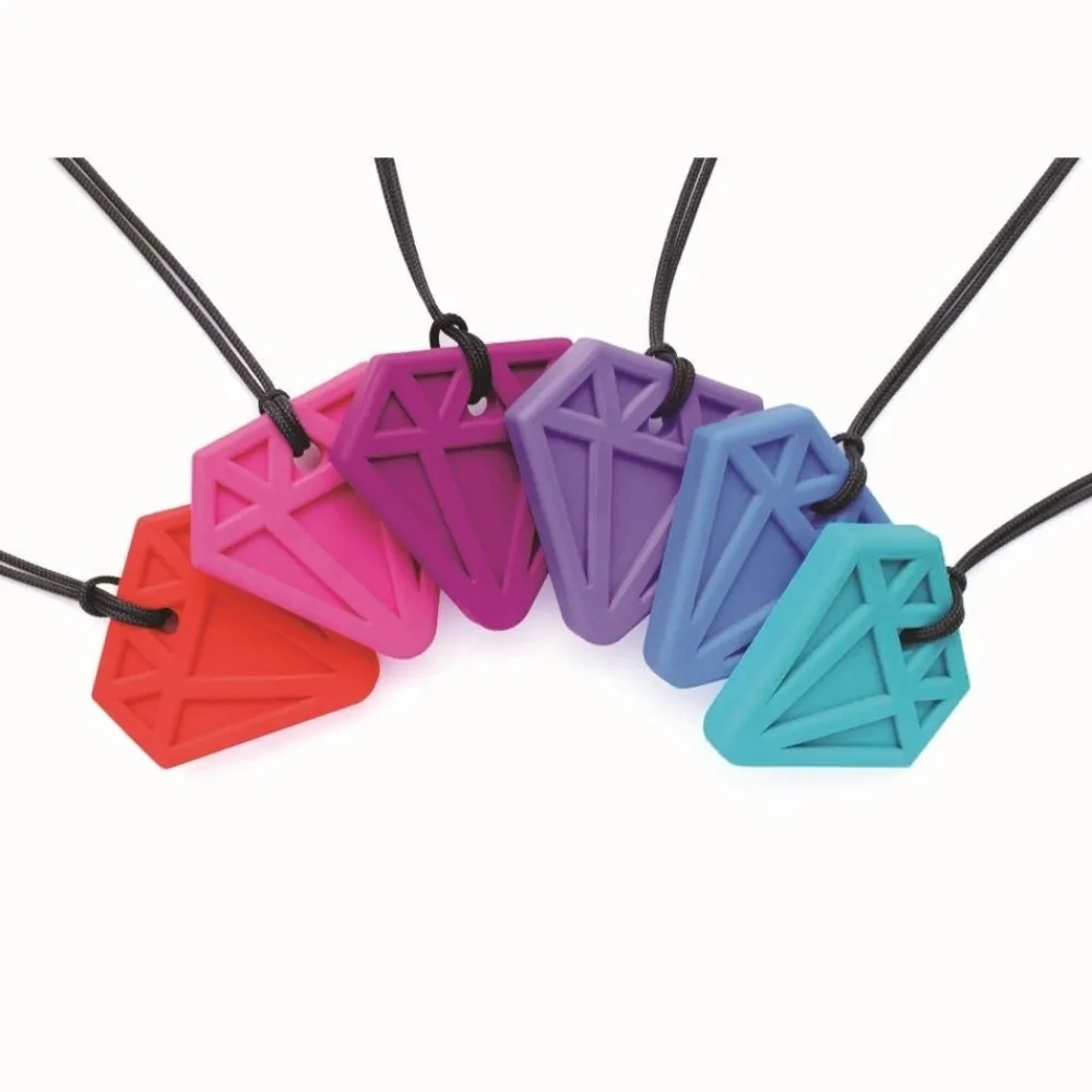 HOPTOYS Stimulation De La Zone Oro-Faciale*Diamant - Collier De Mastication