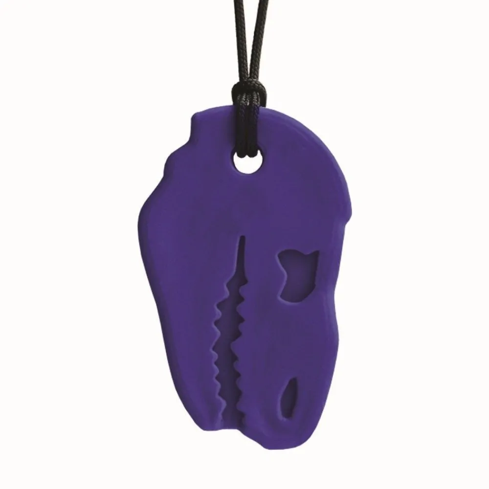 HOPTOYS Stimulation De La Zone Oro-Faciale*Dino-Bite - Collier De Mastication