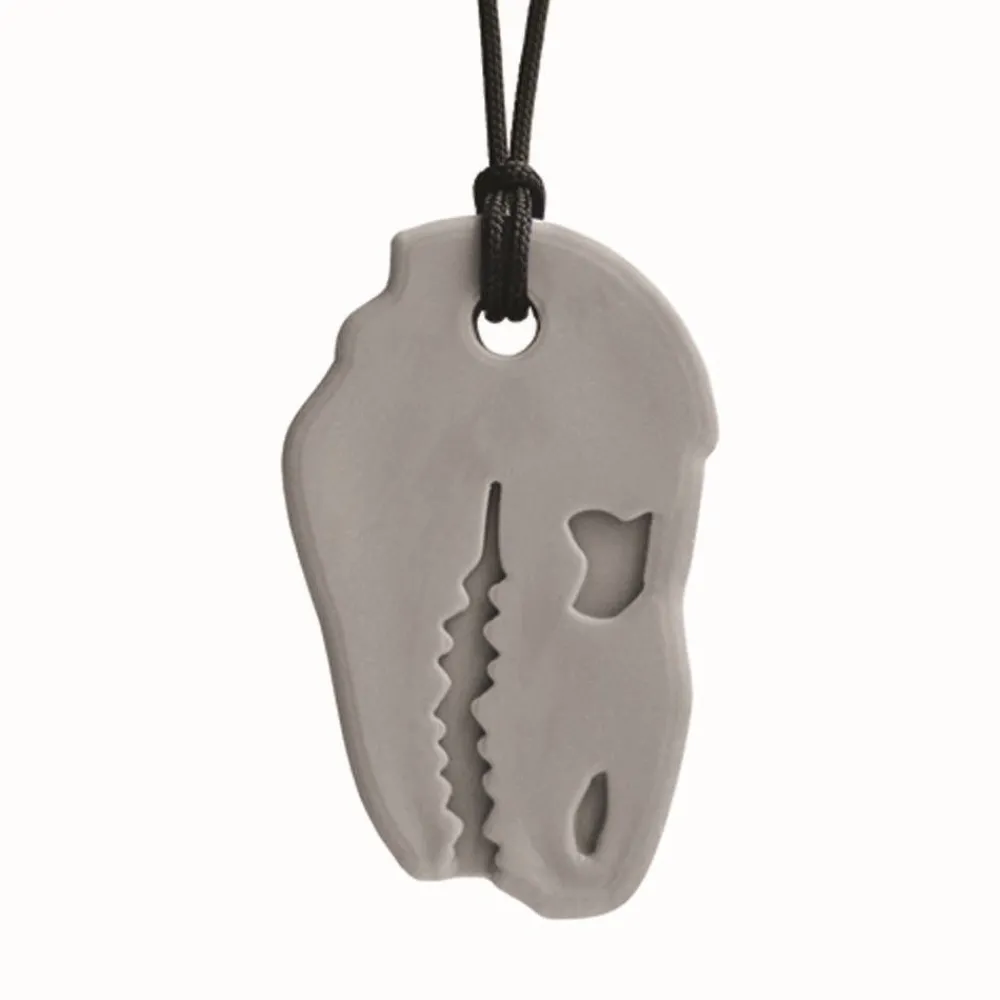 HOPTOYS Stimulation De La Zone Oro-Faciale*Dino-Bite - Collier De Mastication