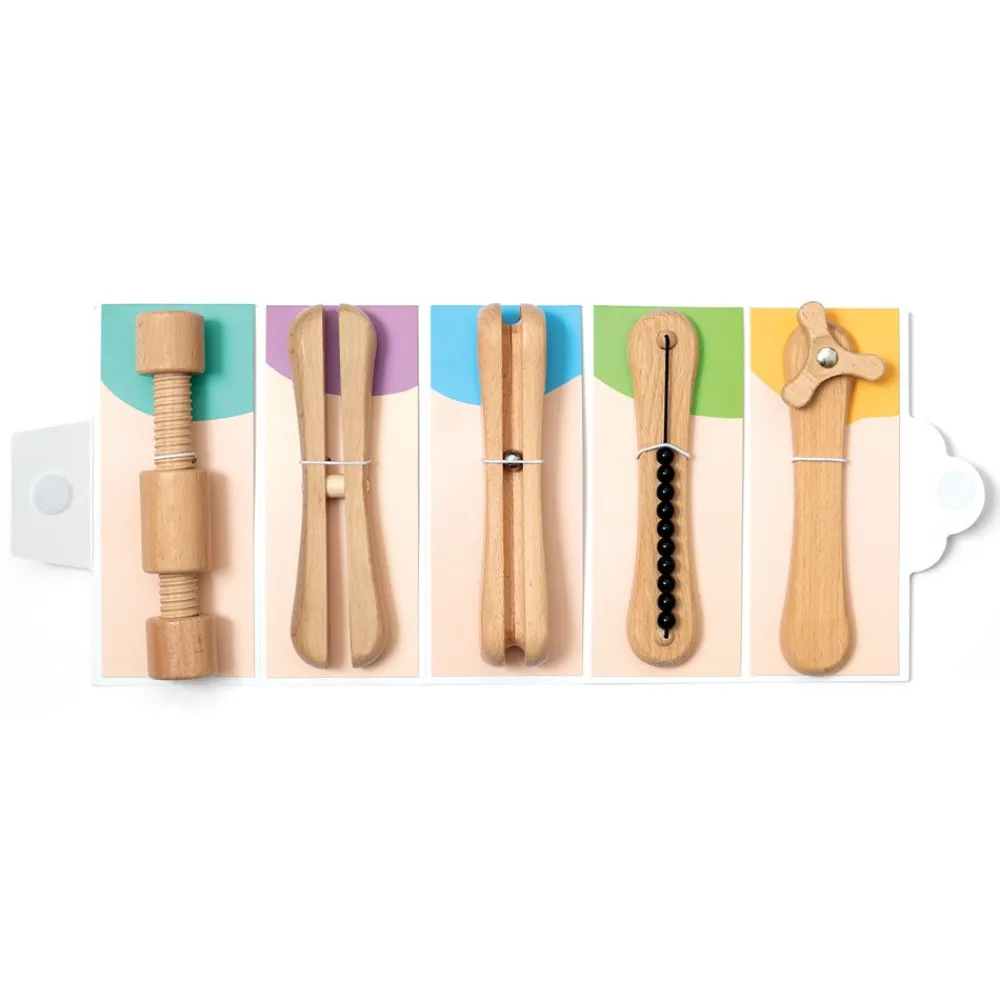 HOPTOYS Apprendre A S'Autoreguler*Fidgets Adulte En Bois Par 5