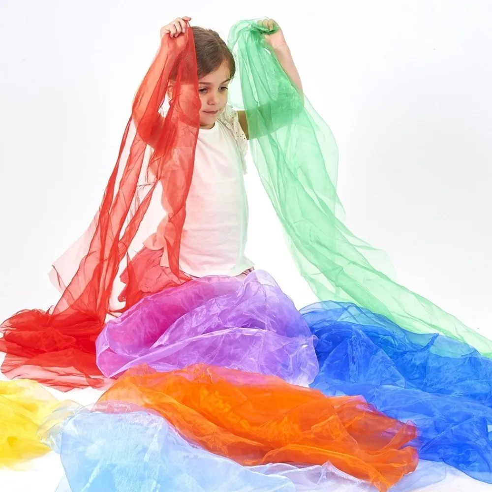 HOPTOYS Jouets Sensoriels<Foulards Arc-En-Ciel Organza (Par 7)