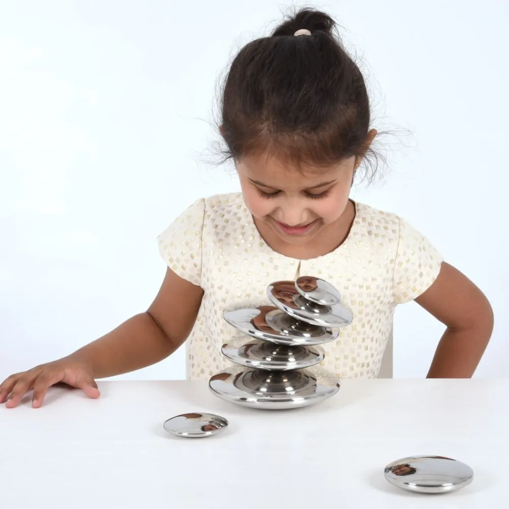 HOPTOYS Stimulation Sensorielle*Galets Argentes X 7
