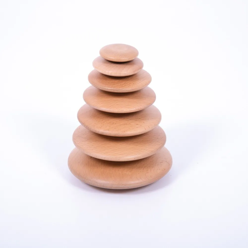 HOPTOYS Stimulation Sensorielle*Galets D'Empilage Bois