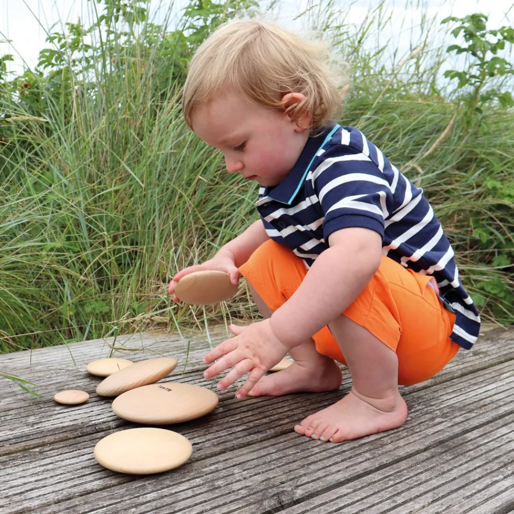 HOPTOYS Stimulation Sensorielle*Galets D'Empilage Bois