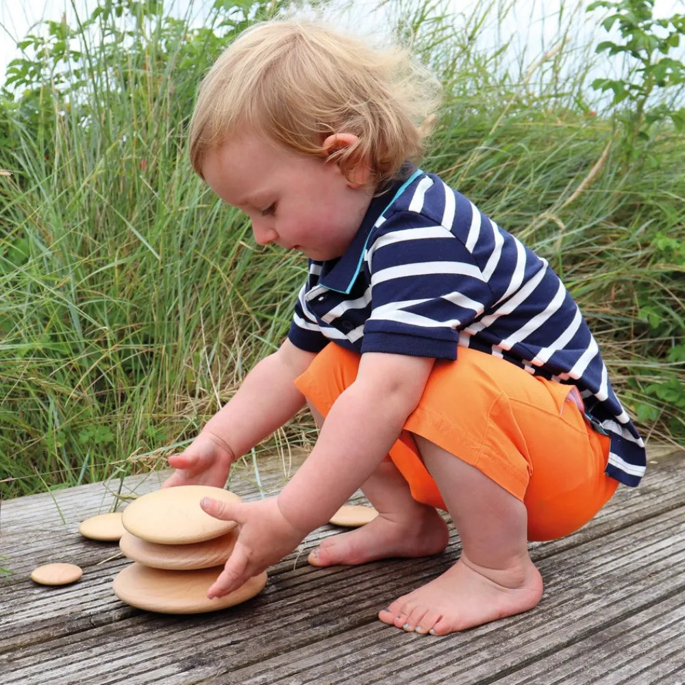 HOPTOYS Stimulation Sensorielle*Galets D'Empilage Bois