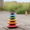 HOPTOYS Motricité Fine Ergothérapie<Galets En Bois Arc-En-Ciel X 7
