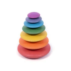 HOPTOYS Motricité Fine Ergothérapie<Galets En Bois Arc-En-Ciel X 7
