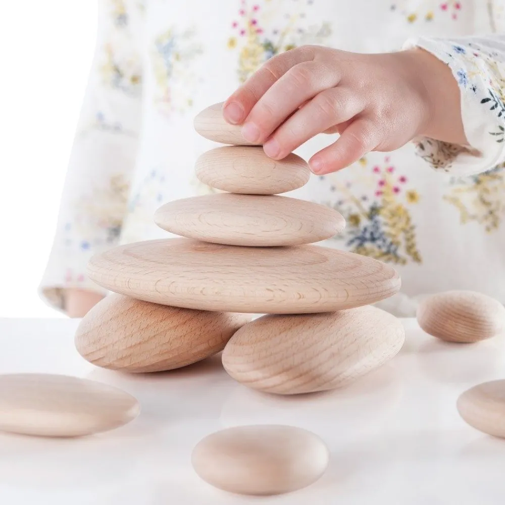 HOPTOYS Idees Cadeaux Pour Une Personne Ayant Un Tdah*Galets En Bois Par 20