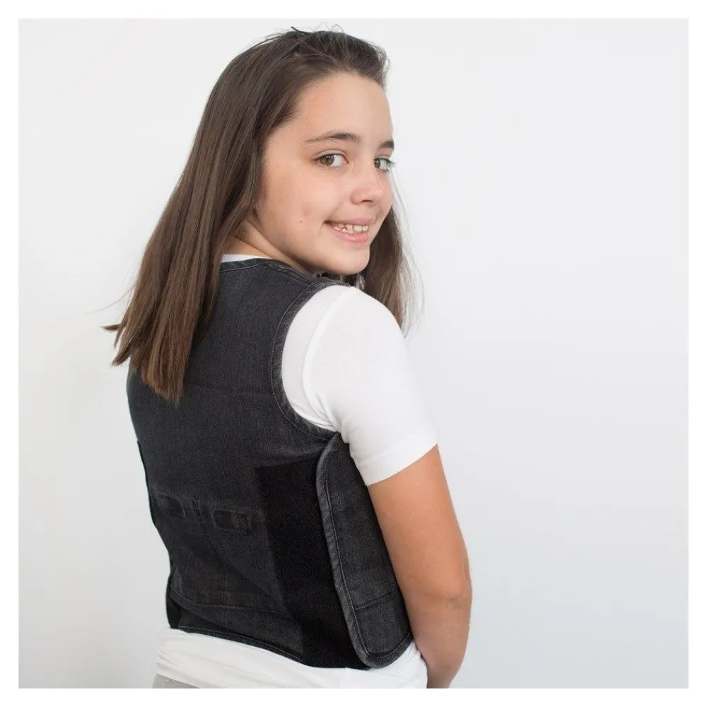 HOPTOYS Apprendre A S'Autoreguler*Gilet Stretch En Jean Noir Leste