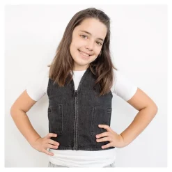 HOPTOYS Proprioception<Gilet Stretch En Jean Noir Leste