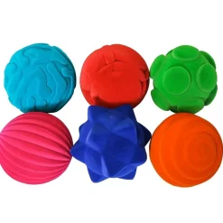 HOPTOYS Stimulation Sensorielle<Grandes Balles Velours Par 6 - Espace
