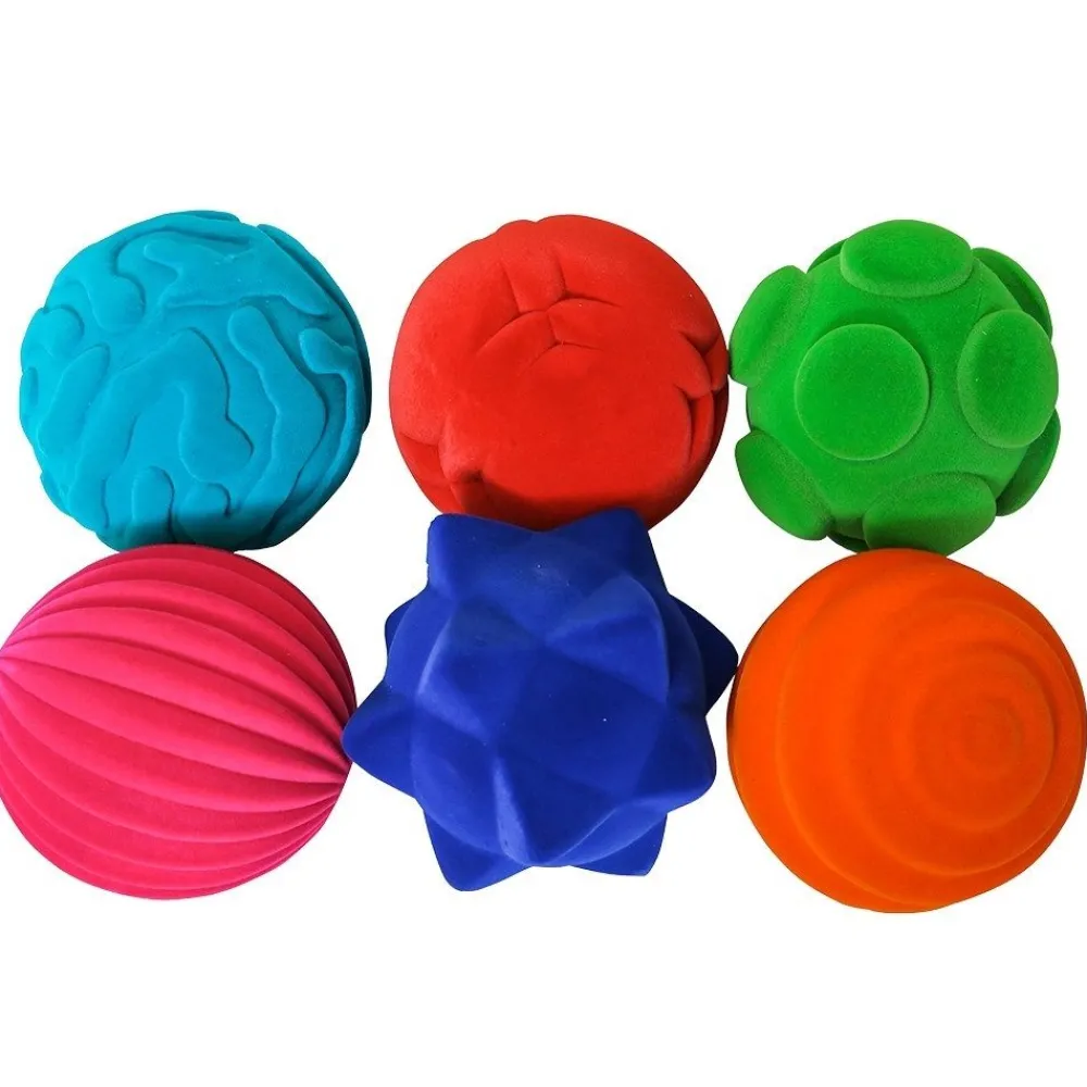 HOPTOYS Stimulation Sensorielle<Grandes Balles Velours Par 6 - Espace