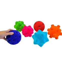 HOPTOYS Balles Sensorielles Adaptees*Grandes Balles Velours Par 6 - Sport