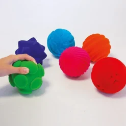 HOPTOYS Balles Sensorielles Adaptees*Grandes Balles Velours Par 6 - Espace