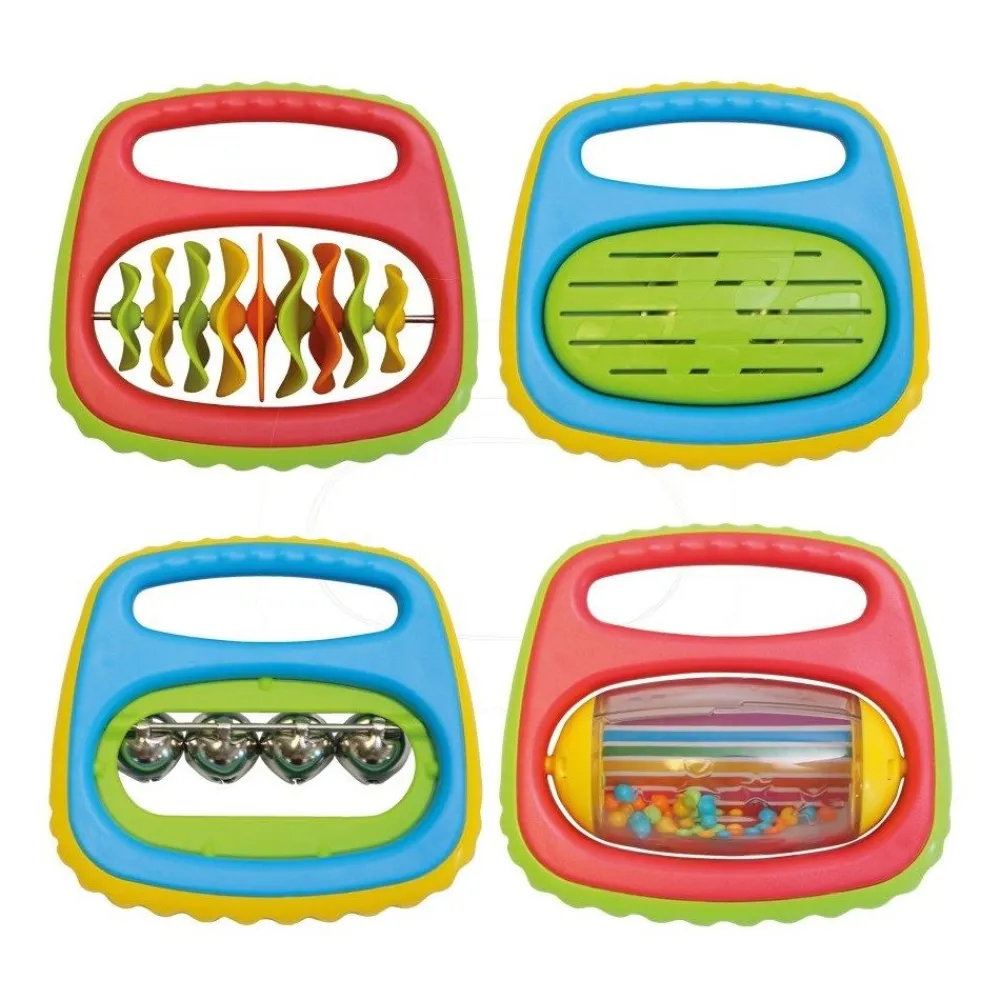 HOPTOYS Stimulation Auditive*Hochets Musicaux Par 4