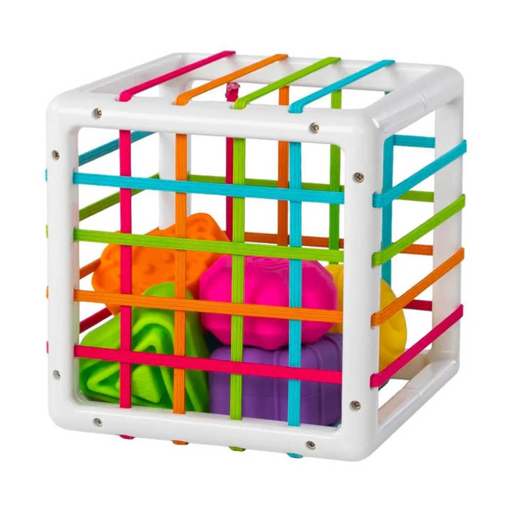 HOPTOYS 1er Éveil<Inny Bin - Cube A Formes Sensorielles
