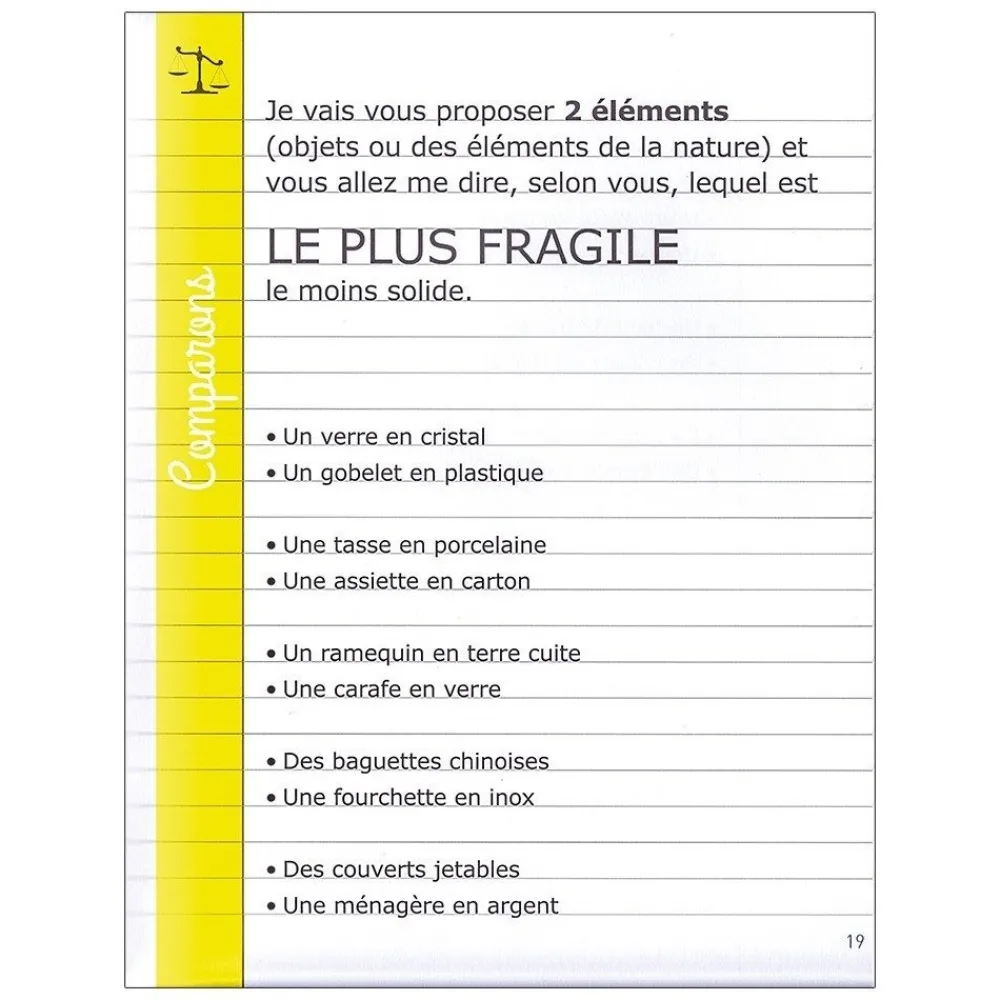 HOPTOYS Langage & Communication*Les P'Tits Cahiers Pour Cogiter – N°3 Comparons