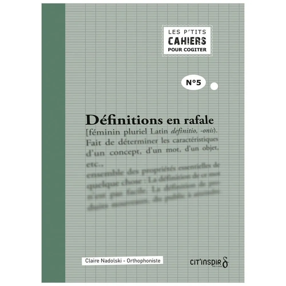HOPTOYS Langage & Communication*Les P'Tits Cahiers Pour Cogiter – N°5 Definitions En Rafale