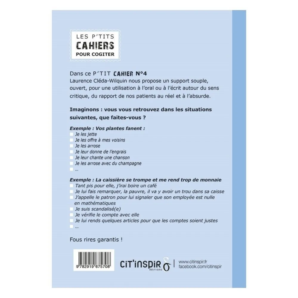 HOPTOYS Langage & Communication*Les P'Tits Cahiers Pour Cogiter – N°4 Supposons Que…