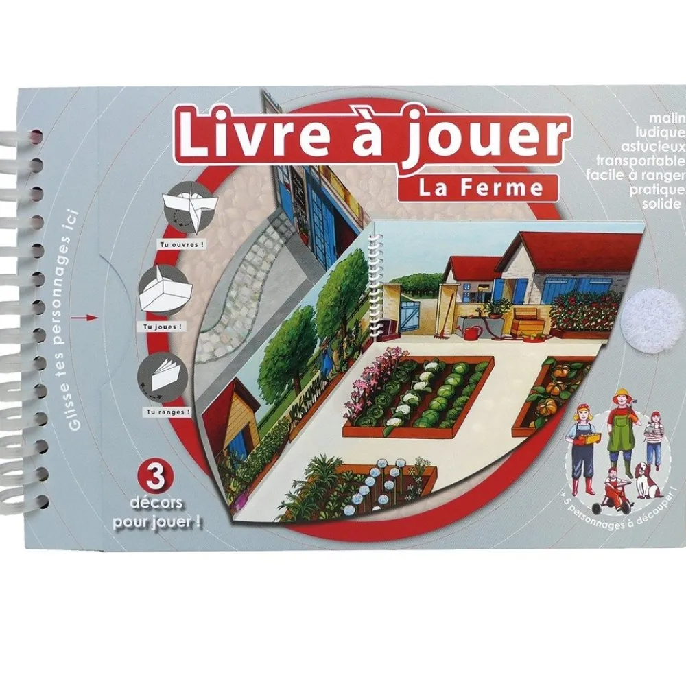 HOPTOYS Lexique, Imagerie, Langage Oral<Livre A Jouer La Ferme