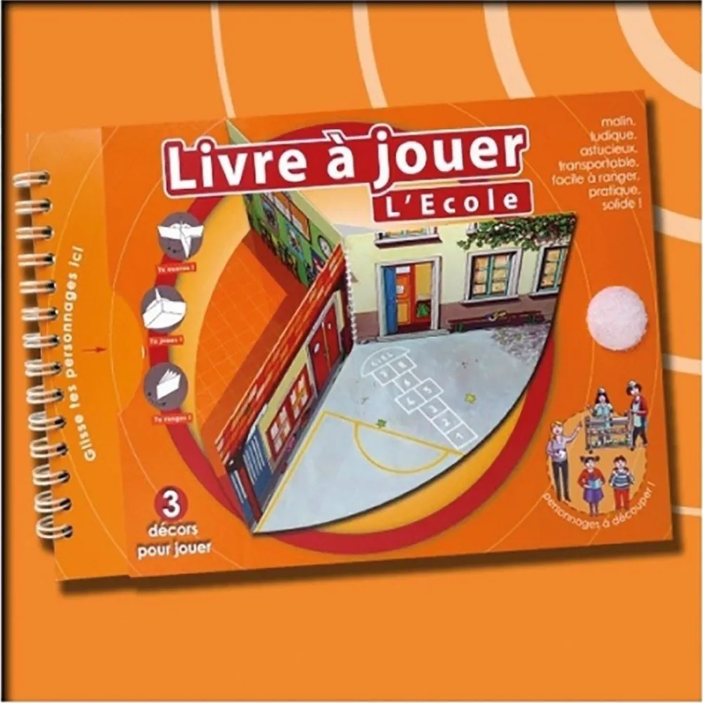 HOPTOYS Jeux Éducatifs*Livre A Jouer L'Ecole