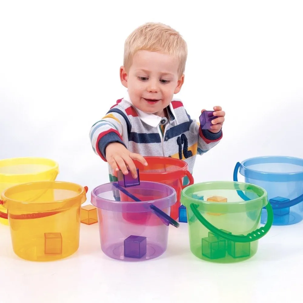 HOPTOYS Eveil & Experimentation Sensoriels<Lot 6 Seaux Colores