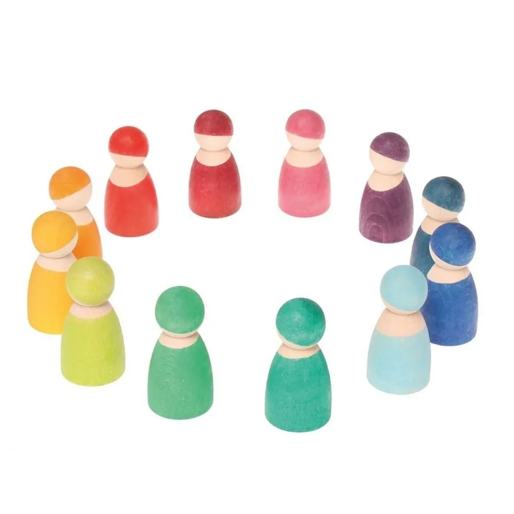 HOPTOYS Stimulation Precoce*Lutins De Bois Multicolores Par 12